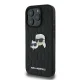 Karl Lagerfeld dėklas iPhone 16 Pro telefonui Monogram Karl & Choupette, juodas