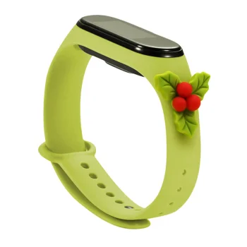 Strap Xmas Silikoninis Dirželis Xiaomi Mi Band 5 / 6 - Žalias