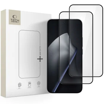 Apsauginis stiklas Tech-Protect Glass Fit+ Xiaomi 15T / 15T Pro (2 vnt.), juodas