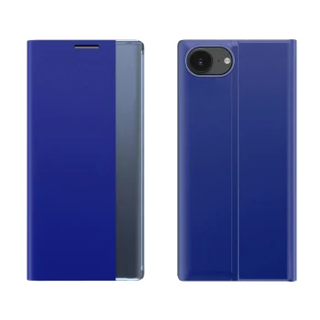 Atverčiamas dėklas New Sleep Case su stovu iPhone 16e / 17e, mėlynas