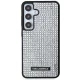 Karl Lagerfeld Rhinestone Metal Logo dėklas Samsung Galaxy S24, sidabrinis