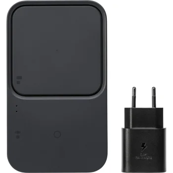 Belaidis įkroviklis Samsung Duo EP-P5400TBEGEU 15W su tinklo krovikliu ir laidu, juodas