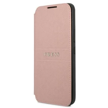Guess Saffiano Stripes Folio Case for Samsung Galaxy S22+, Pink