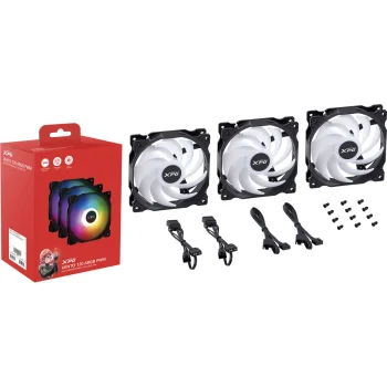 Adata XPG VENTO 120 ARGB PWM korpuso ventiliatoriai (3 vnt.), juodi