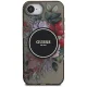 Guess IML Flowers MagSafe dėklas iPhone 16e telefonui – juodas