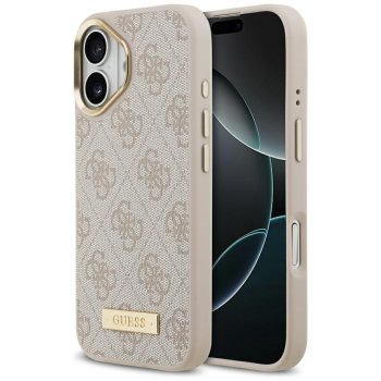 Guess 4G Logo Plate MagSafe dėklas iPhone 17, rožinis