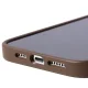 Apple iPhone 14 Pro Max 6.7\'\' Guess 4G Metal Gold Logo Series Case Cover, Brown