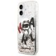 Karl Lagerfeld Liquid Glitter Choupette MagSafe dėklas iPhone 17, skaidrus