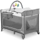 Ricokids RK-241 sulankstoma kelioninė lovelė su čiužiniu ir krepšiu, pilka