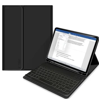 Dėklas su klaviatūra Tech-Protect SC Pen, skirtas iPad 10.9 2022, juodas