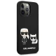 Karl Lagerfeld Silicone Karl & Choupette dėklas iPhone 13 Pro / 13, juodas