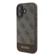 Guess 4G Bottom Stripe dėklas, skirtas iPhone 16, rudas