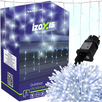 LED varveklių girlianda Izoxis 26711, 300 LED, 15 m, šaltai balta