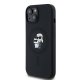 Karl Lagerfeld dėklas iPhone 15 / 14 Plus su MagSafe, Silicone Karl & Choupette, juodas