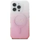 Guess dėklas iPhone 16 Pro telefonui IML Glitter Gradient MagSafe, rožinis