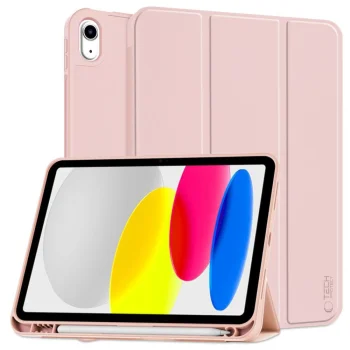 Tech-Protect knygutės tipo dėklas iPad 10.9" 2022 su Apple Pen vieta, rožinis