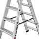 Dvipusės kopėčios Hailo Master D100, 2 x 4 pakopos, sidabrinės