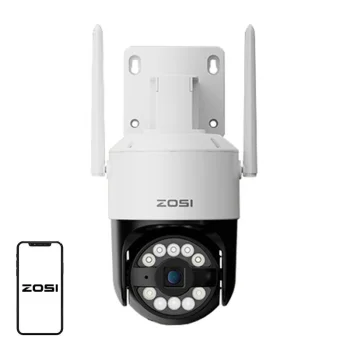 ZOSI C296 8MP lauko WiFi vaizdo kamera su 32GB SD kortele