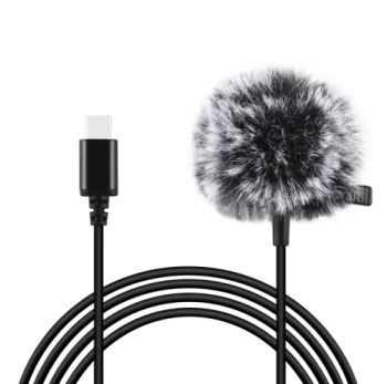 Puluz PU425 prisegamas mikrofonas su USB-C jungtimi 1.5m