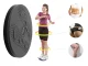 Sukamasis fitness diskas su pėdų masažuokliu ir magnetais, juodas