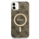 Guess GUBPN61H4EACSW dėklo ir įkroviklio rinkinys iPhone 11, rudas