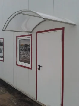 Durų stogelis STARKEDACH R-160, 160x100x35 cm, šviesiai pilkas