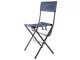 Fishing chair with backrest and rod holder, blue