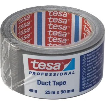 Tesa 4610 sustiprinta audinio lipnioji juosta, 25 m x 50 mm, sidabrinė