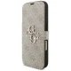 Guess Book 4G Metal Logo atverčiamas dėklas iPhone 18 Pro / 17 Pro, rožinis