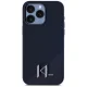 Karl Lagerfeld dėklas iPhone 15 Pro Max, Silicone Shadow Metal Initial MagSafe, juodas