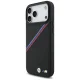 BMW dėklas iPhone 17 Pro Max telefonui M Tricolor Metal Logo MagSafe, juodas