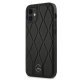 Mercedes-Benz Wave Line dėklas iPhone 12 mini telefonui, juodas