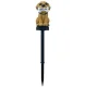 Solar garden lamp dog shape with LED, warm white light