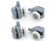 Dušo kabinos durelių ratukų rinkinys, 8 vnt., plastikas/plienas (23 mm)