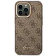 Guess GUHCP14LHG4SHW iPhone 14 Pro dėklas 4G Vintage Gold Logo, rudas