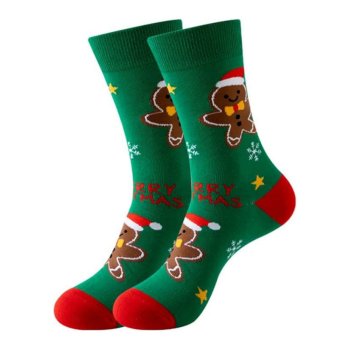Christmas Socks Gingerbread Cookie festive holiday novelty, size 37-44