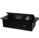Izoxis 21446 į stalą įleidžiamas prailgintuvas su 2x USB, juodas