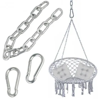 Hammock Chair Garden Swing Hanging Mounting Set Assembly Kit (Сhain, Сarabiners)