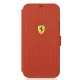 Ferrari Atverčiamasis Dėklas iPhone 12 mini On Track Perforated Raudonas