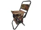 Fishing chair with backrest and thermal bag, green/brown