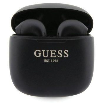 Belaidės ausinės Guess TWS Classic EST Logo GUTWST26PSK, juodos