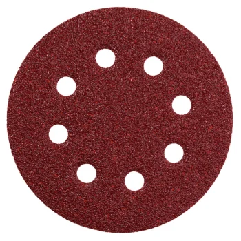 Metabo 125 mm sanding discs, 8 holes, P60–P120, 25 pieces