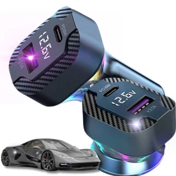 USB-c 30w and USB-a 15w fast car charger for cigarette lighter socket
