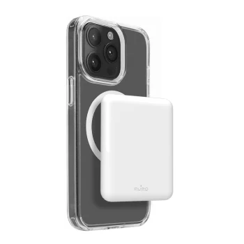 Išorinė baterija Puro Power Mag 5000mAh su MagSafe, balta