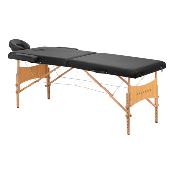 Balance Lux 2-Section Folding Wooden Massage Table, 190x70 cm, Black