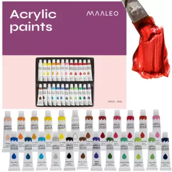 Maaleo Acrylic Paint Set, 24 pcs x 12 ml