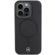 „Mercedes Smooth Leather MagSafe“ dėklas „iPhone 15 Pro“ telefonui, juodas