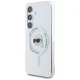 Karl Lagerfeld Button Karl Head MagSafe dėklas Samsung Galaxy S25, baltas