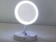 Sulankstomas pastatomas makiažo veidrodis su LED apšvietimu, baltas
