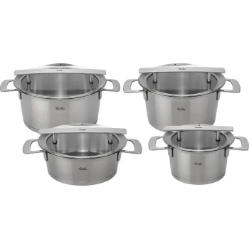 Fissler Phi Collection 4 dalių puodų rinkinys su stikliniais dangčiais